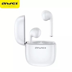 Awei Bluetooth 5.0 T28 TWS Headphones Docking Station White