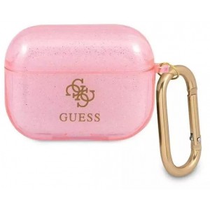 Guess GUAPUCG4GP AirPods Pro cover pink/pink Glitter Collection