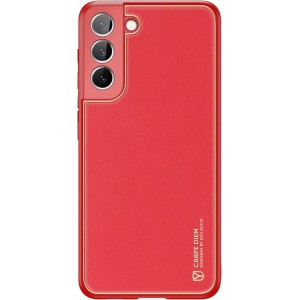 Dux Ducis Yolo elegant case cover made of ecological leather for Samsung Galaxy S22 (S22 Plus) red