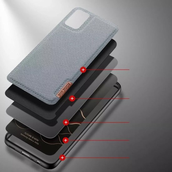 Dux Ducis Fino case cover covered with nylon material Samsung Galaxy A02s EU gray