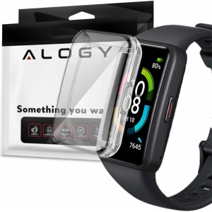 Alogy silicone case with protective foil for Huawei/ Honor Band 6 Transparent