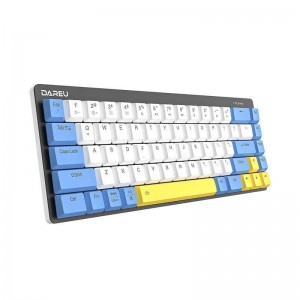 Dareu EK868 Bluetooth wireless mechanical keyboard (white-blue-yellow)