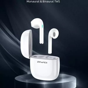 Awei Bluetooth 5.0 T28 TWS Headphones Docking Station White