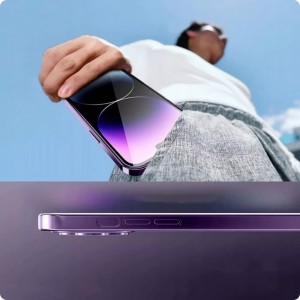 4Kom.pl Black Ring MagShine MagSafe Case for iPhone 14 Purple