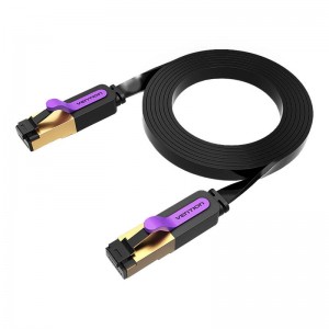 Vention Flat UTP Category 7 Network Cable Vention ICABD 0.5m Black