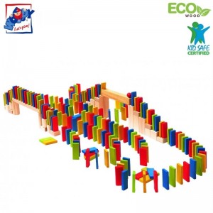 Woody 90653 Деревянные развивающие цветные блоки прямоугольной форы для построение (200шт.) для детей от 4 лет + (1шт. 6x2.5cm)