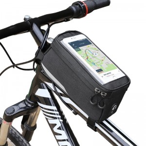 Wozy 6BK Водостойкая сумка для Велосипеда вверхней рамы с держателем телефона 6.5'' max 1L Черный