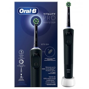 Braun Oral-B Electric Toothbrush D103.413.3 Vitality Pro Rechargeable  For adults  Number of brush heads included 1  Black  Number of teeth brushi