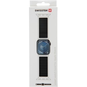 Swissten Silikona Magnētiskā Siksniņa priekš Apple Watch 42 / 44 / 45 / 49 mm