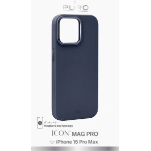 Puro Etui silikonowe Puro Icon Mag Pro MagSafe do iPhone 15 Pro Max - ciemnoniebieskie