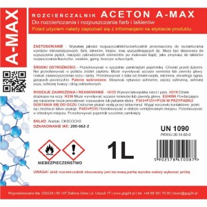 Gsg24 Acetone solvent remover A-MAX 1L