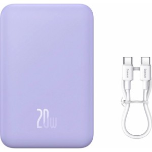 Baseus Magnetic Mini 20000 mAh 20W Powerbank - purple + USB-C / USB-C cable