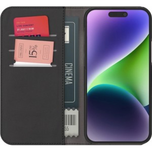 Puro Etui z ekoskóry Puro Wallet Detachable MagSafe 2w1 z klapką i portfelem do iPhone 15 Pro - czarne