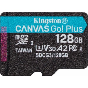 Kingston memory card 128GB microSDXC Canvas Go! Plus cl. 10 UHS-I 170 MB/s + adapter