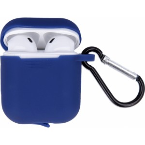 None Case for Airpods / Airpods 2 dark blue with hook