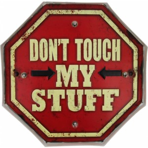 Telforceone RETRO Metal Sign LED Don't Touch Forever Light