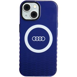 None Audi case for iPhone 15 6,1" blue IML Big Logo MagSafe Case