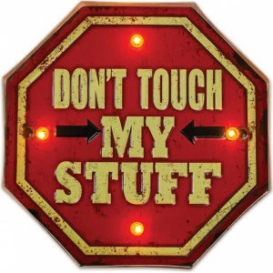 Telforceone RETRO Metal Sign LED Don't Touch Forever Light