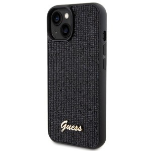 None Guess case for iPhone 14 6,1" GUHCP14SPMSDGSK black HC PU DISCO SCRIPT METAL