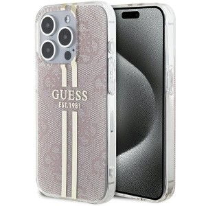 None Guess case for iPhone 14 Pro Max 6,7" GUHCP14XH4PSEGP pink HC IML 4G GOLD STRIPE