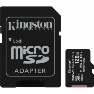 Kingston memory card 128GB microSDXC Canvas Select Plus cl. 10 UHS-I 100 MB/s + adapter