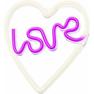 None Neon LED Light LOVE HEART purple white NNE02 Neolia