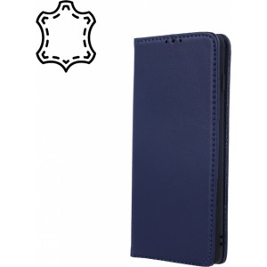 None Genuine Leather Smart Pro for iPhone 14 Plus 6,7" navy blue