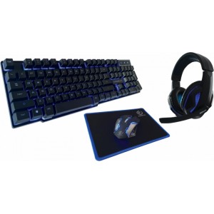 Rebeltec wired gaming set keyboard + headphones + mouse + mouse pad SHERMAN