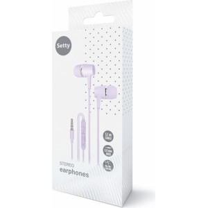 None Setty wired earphones SPD-J-29 lilac