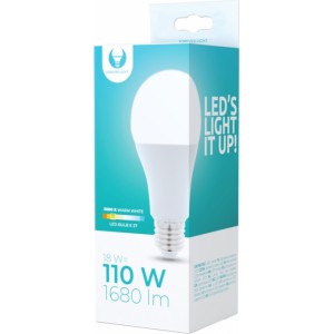 Telforceone LED Bulb E27 A65 18W 230V 3000K 1680lm Forever Light