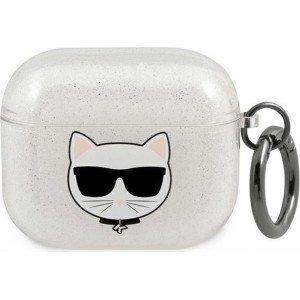 Karl Lagerfeld case for APPLE Airpods 3 KLA3UCHGS silver + glitter