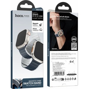 Hoco strap for Apple Watch 38 / 40 / 41 mm AS102 midnight blue with gray