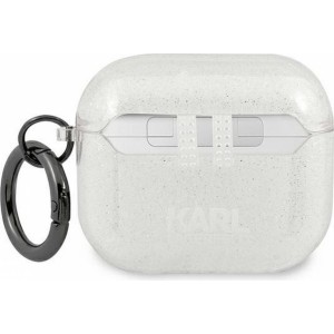 Karl Lagerfeld case for APPLE Airpods 3 KLA3UCHGS silver + glitter