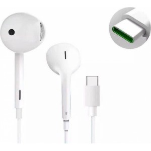 Oppo original wire earphones Type C with microphone MH147 white bulk