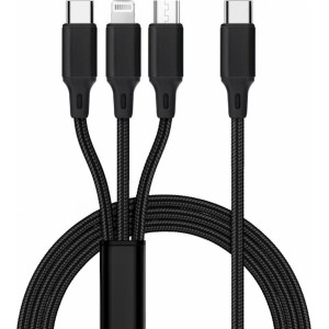 OEM Cable 3in1 Type C to Lightning / Type C / Micro USB 2,4A C171 1,2 m black