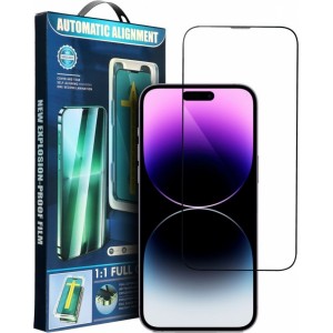 OEM 5D Full Glue Tempered Glass for iPhone 14 Pro black + applicator