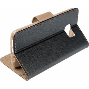 OEM FANCY Book for SAMSUNG S22 ULTRA black / gold