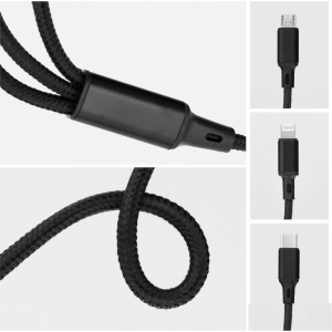 OEM Cable 3in1 Type C to Lightning / Type C / Micro USB 2,4A C171 1,2 m black