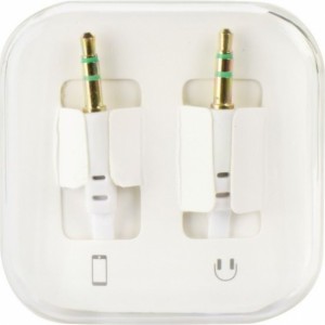 OEM Cable AUX Jack 3,5 mm (male) to Jack 3,5 mm (male) BOX 1 m white