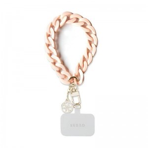 Guess hand strap GUOUCBMC4MP (Large Chain Acrylic 4G Charms) pink