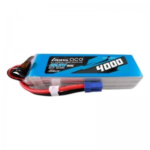 Gens Ace G-Tech 4000mAh 22.2V 60C 6S1P Lipo Battery Pack with EC5 Plug