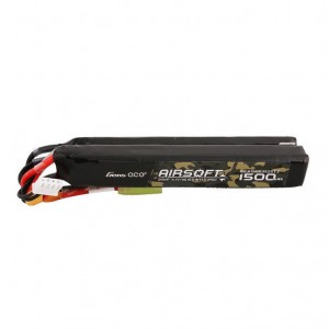 Gens Ace 25C 1500mAh 3S1P 11.1V Nunchuck 2X Airsoft Gun Lipo Battery with mini Tamiya Plug