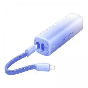 Vention Powerbank 5000mAh Vention FHWL0 20W + kabelis USB-C do lightning (niebieski)