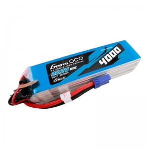 Gens Ace G-Tech 4000mAh 22.2V 60C 6S1P Lipo Battery Pack with EC5 Plug