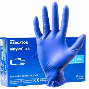 Mercator Medical Nitrile protective gloves Nitrylex Basic size M 100 pcs