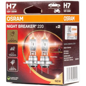 Osram Halogen Bulb Osram H7 12V 55W PX26d NIGHT BREAKER 200 /2 pcs