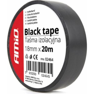 Amio Black tape 18mm x 20m (1 pcs)