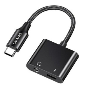 Usams AU15 USB-C - jack 3.5m DAC + USB-C PD Adapteris 60W