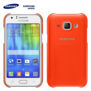 Samsung EF-PJ100BOE Oriģināls Aizmugures Maks priekš Samsung J100H Galaxy J1 Oranžs