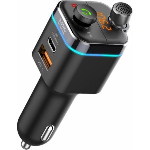 Savio TR-12 Bluetooth 5.0 FM Transmitter Ar Uzlādes Ligzdu USB Quick Charge 3.0 / Micro SD